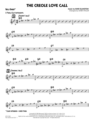 The Creole Love Call - Solo Sheet