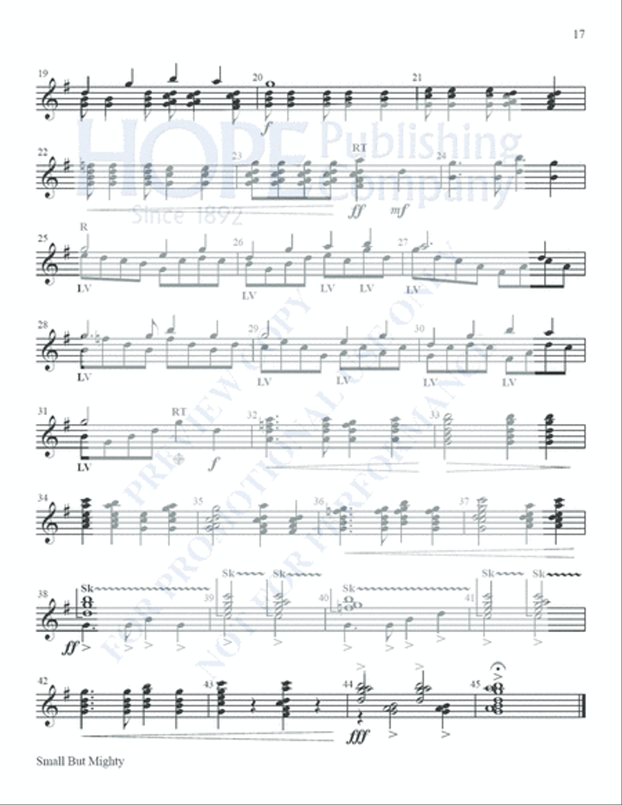 Small But Mighty Vol 1 for 12 Bells Handbell Choir scores gallery preview page 18