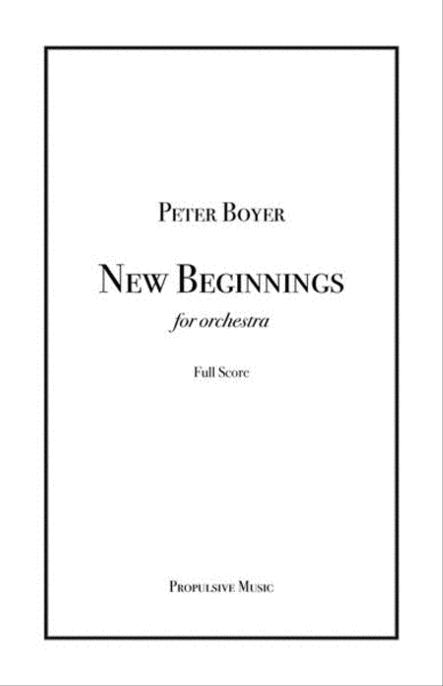 New Beginnings (conductor's score) Full Orchestra scores gallery preview page 1