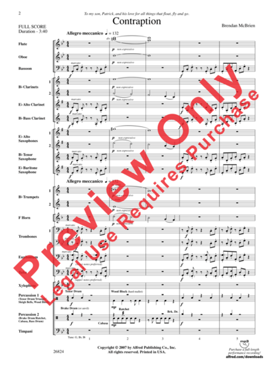Contraption Concert Band scores gallery preview page 3