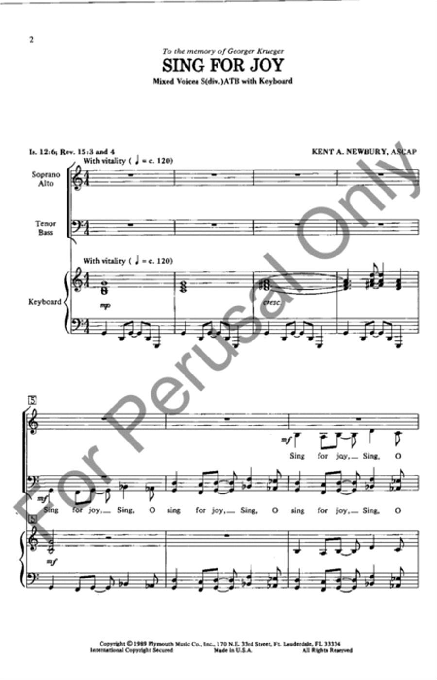 Sing For Joy Sing For Joy SSATB scores gallery preview page 2