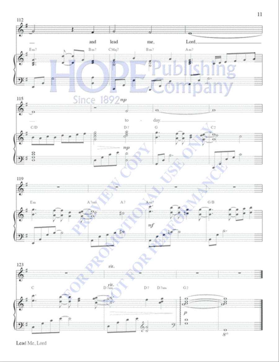 Lead Me, Lord Lead Me, Lord Voice Solo scores gallery preview page 11