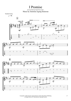 Book cover for I Promise (Solo Guitar Tablature)