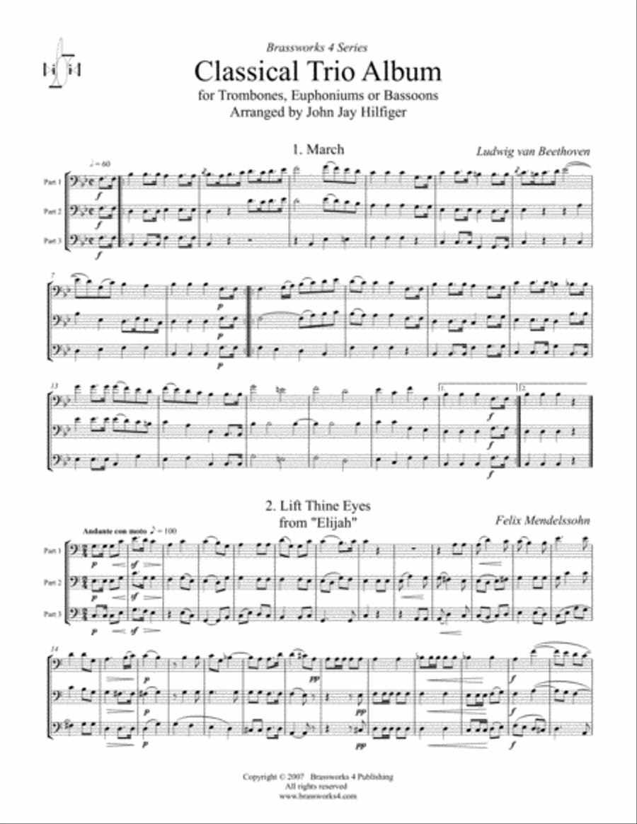Classical Trio Album Trombone Trio scores gallery preview page 2