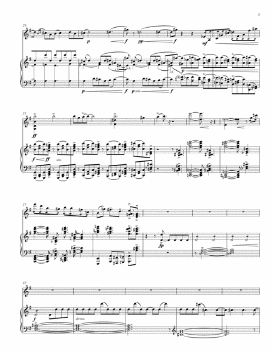 Sonata for violin and piano (2016-17) Violin scores gallery preview page 3