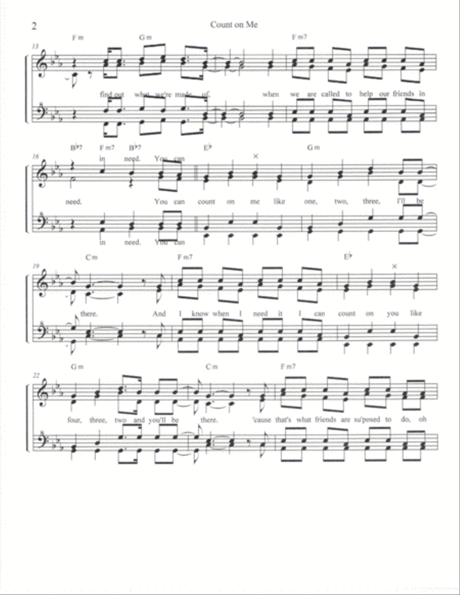 Count On Me SSAA scores gallery preview page 2