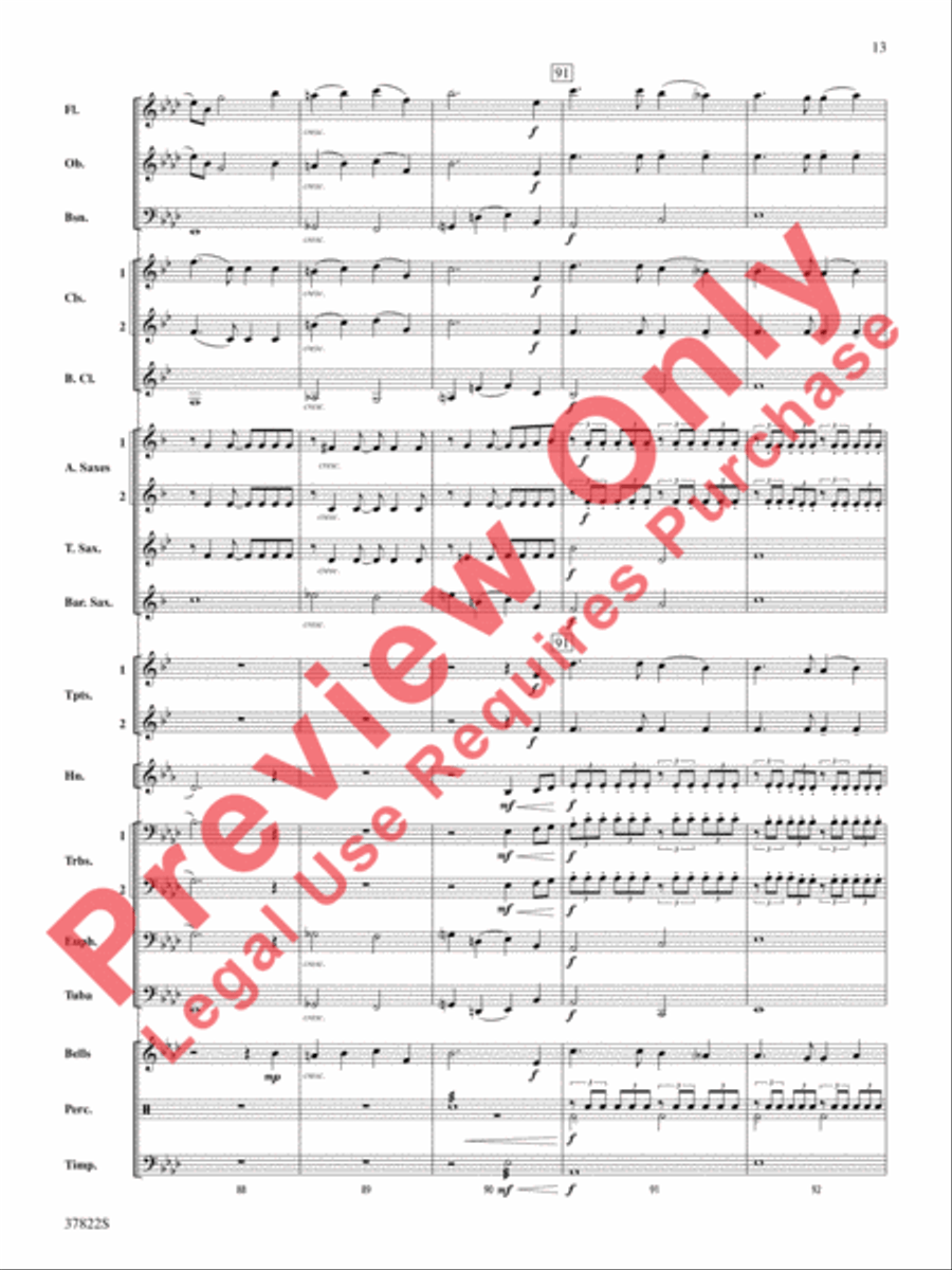 A Patriotic Day A Patriotic Day Concert Band scores gallery preview page 14