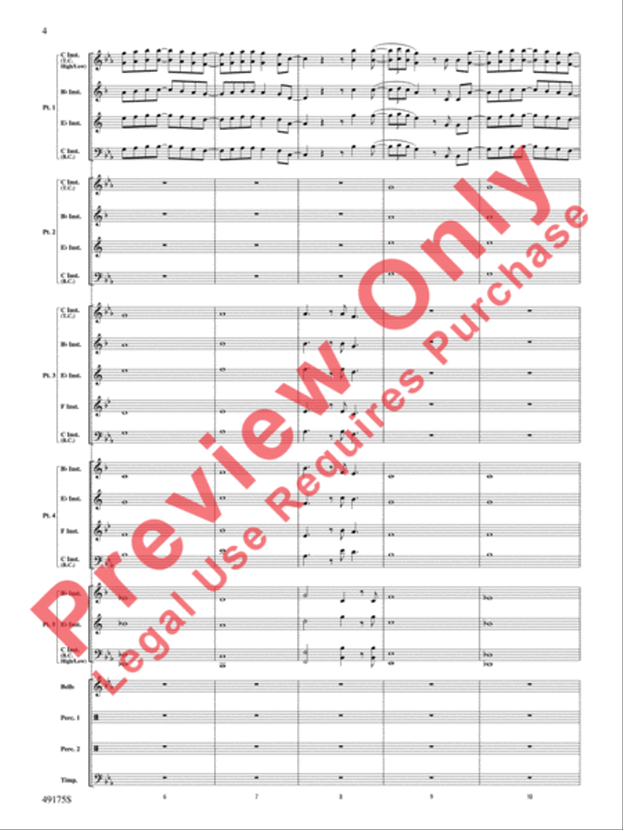You'll Be Back Concert Band scores gallery preview page 5