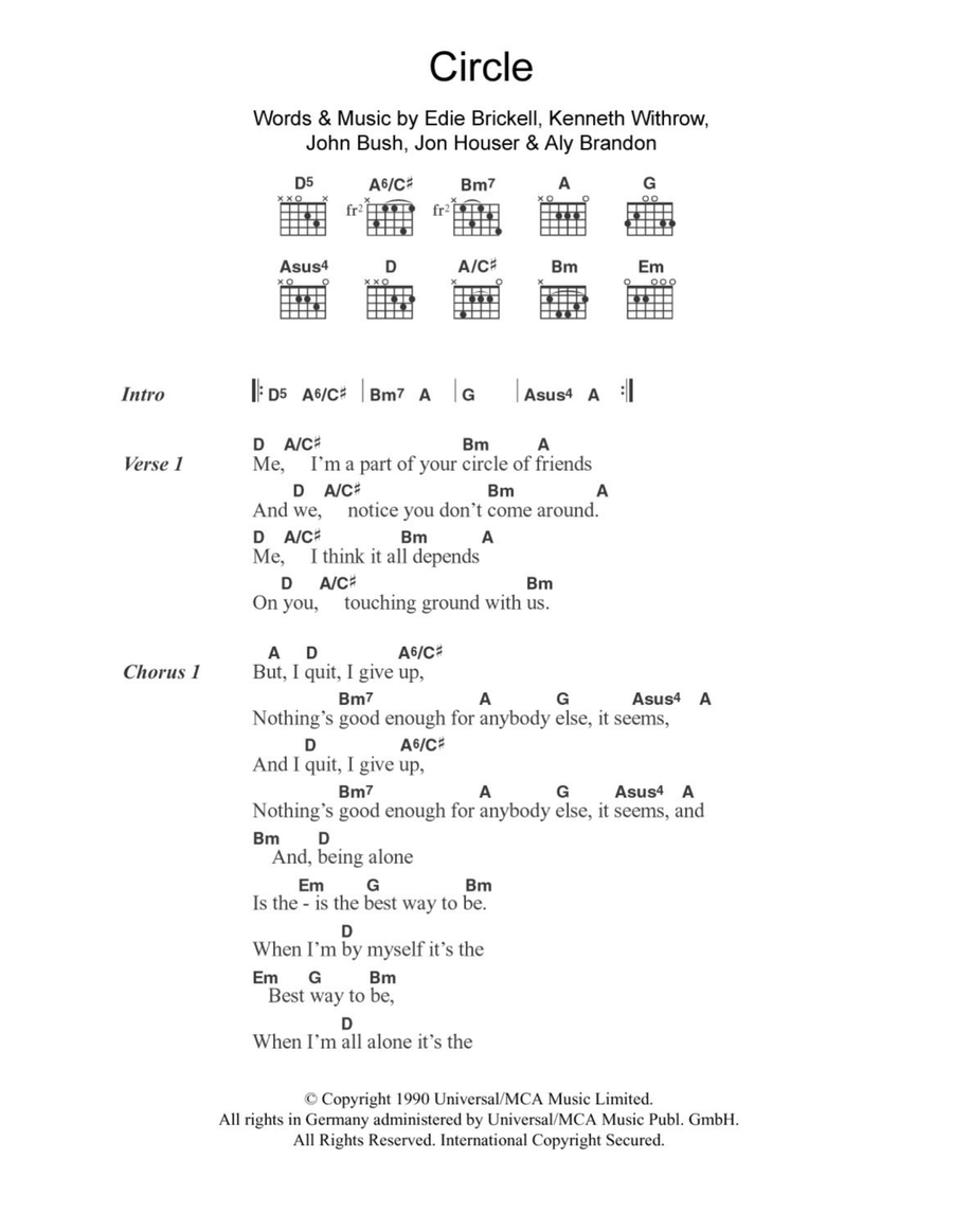 Circle Acoustic Guitar scores gallery preview page 1