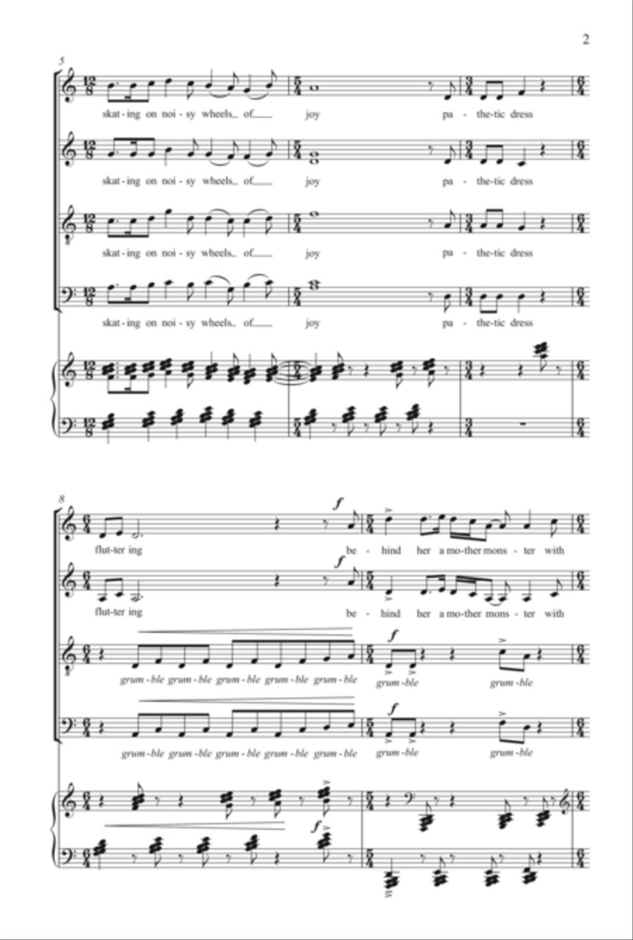 I Walked The Boulevard (From 'The City And The Sea') 4-Part scores gallery preview page 2