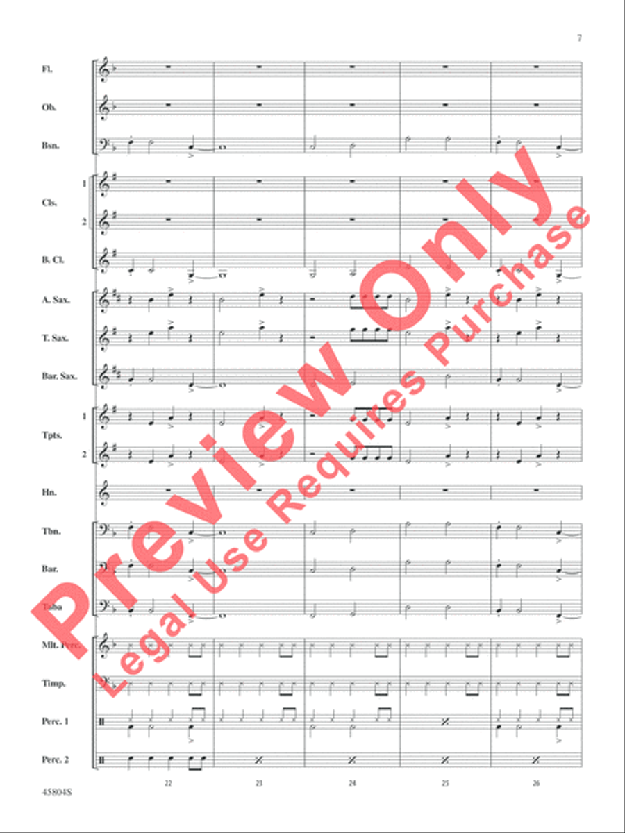 Just Like Fire Concert Band scores gallery preview page 7