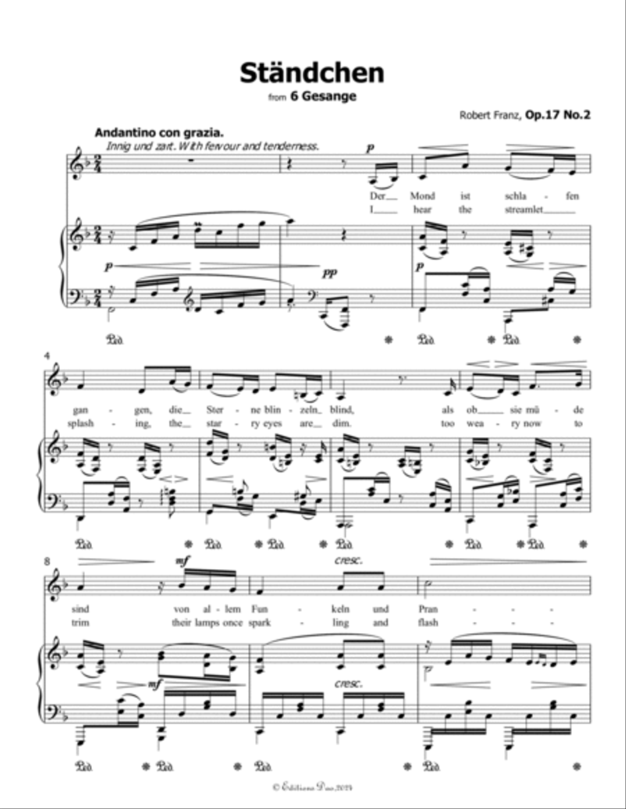 Standchen, by Robert Franz, in F Major Voice scores gallery preview page 3
