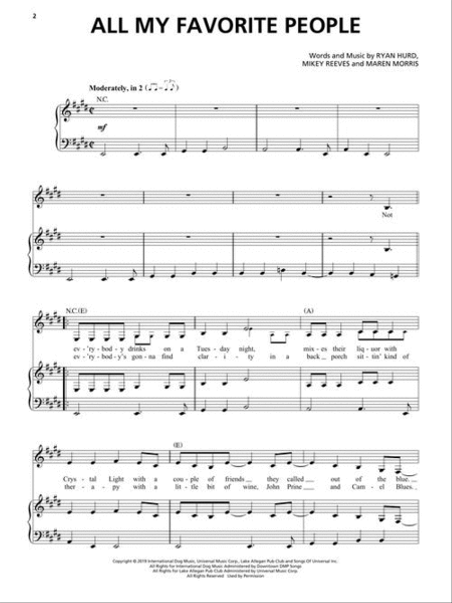 Maren Morris – Sheet Music Collection Piano, Vocal, Guitar scores gallery preview page 4