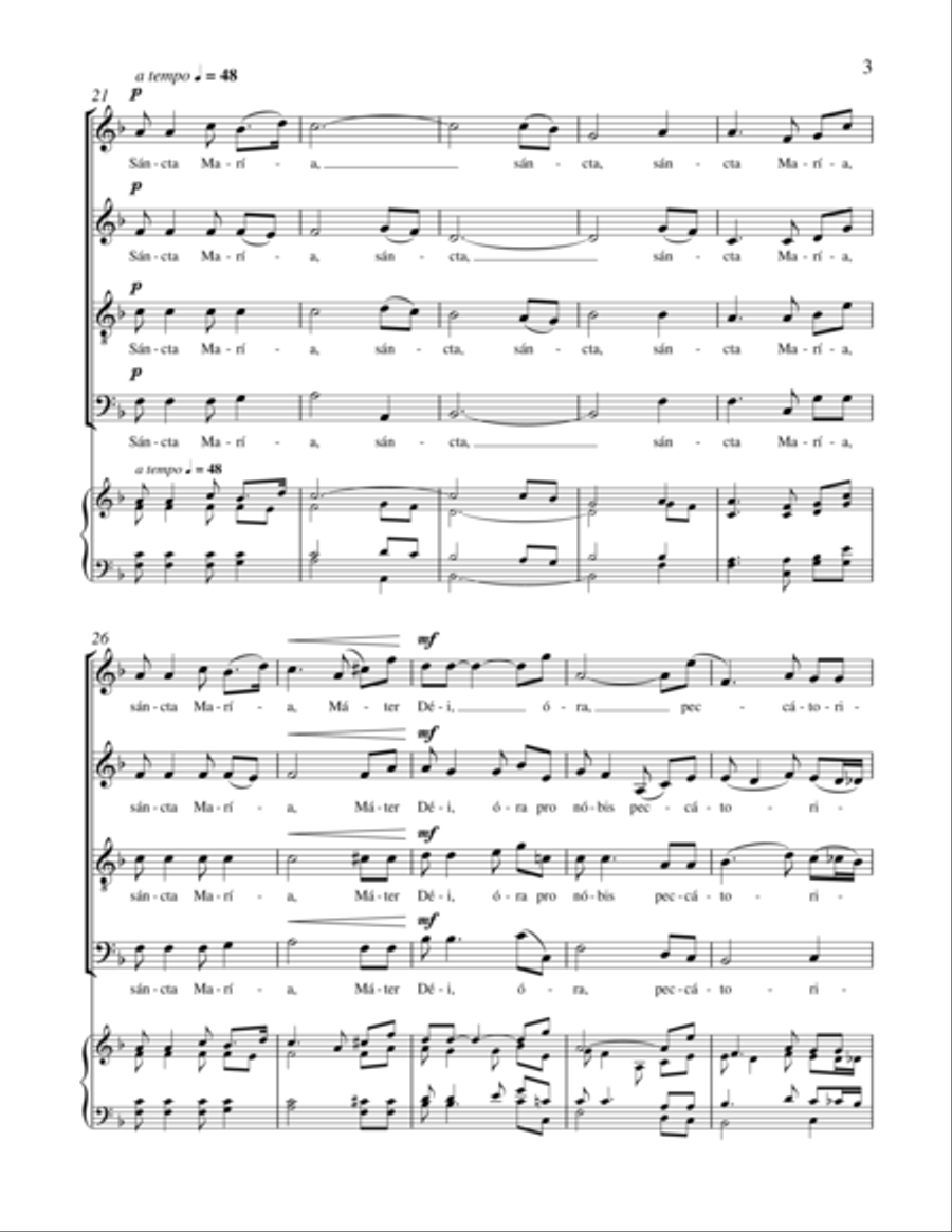 Ave Maria, gratia plena 4-Part scores gallery preview page 8