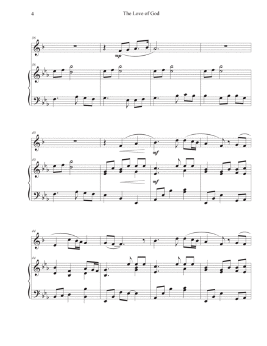 The Love of God (Trumpet-Piano) Trumpet Solo scores gallery preview page 4
