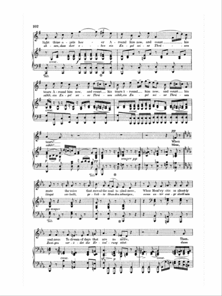 Beethoven: Songs (Complete)-- 66 songs, mostly for Medium Voice (German/English) Medium Voice scores gallery preview page 3
