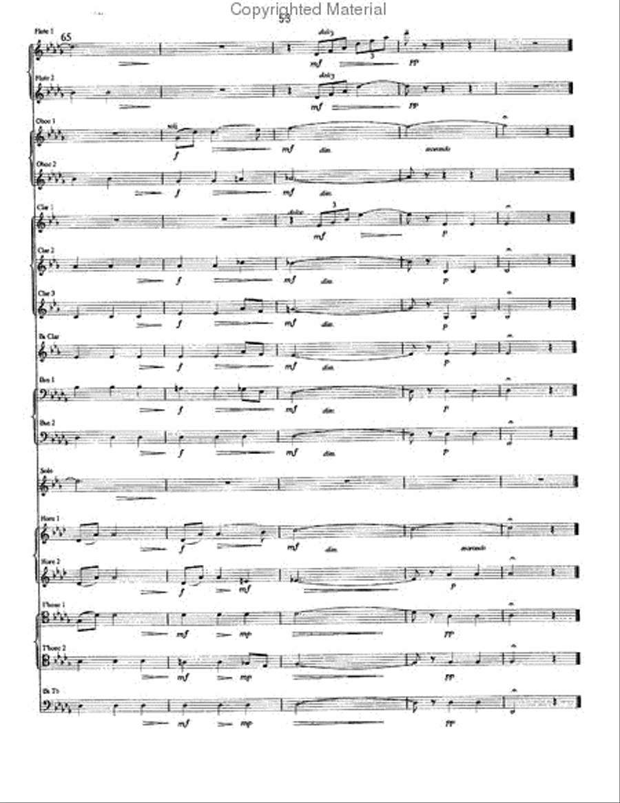 Concerto in F minor for Trumpet Concert Band scores gallery preview page 10