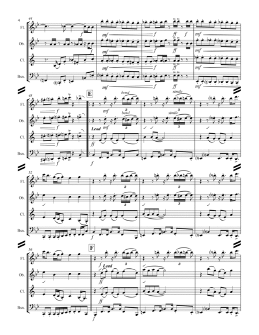 Sir Duke Woodwind Quartet scores gallery preview page 5