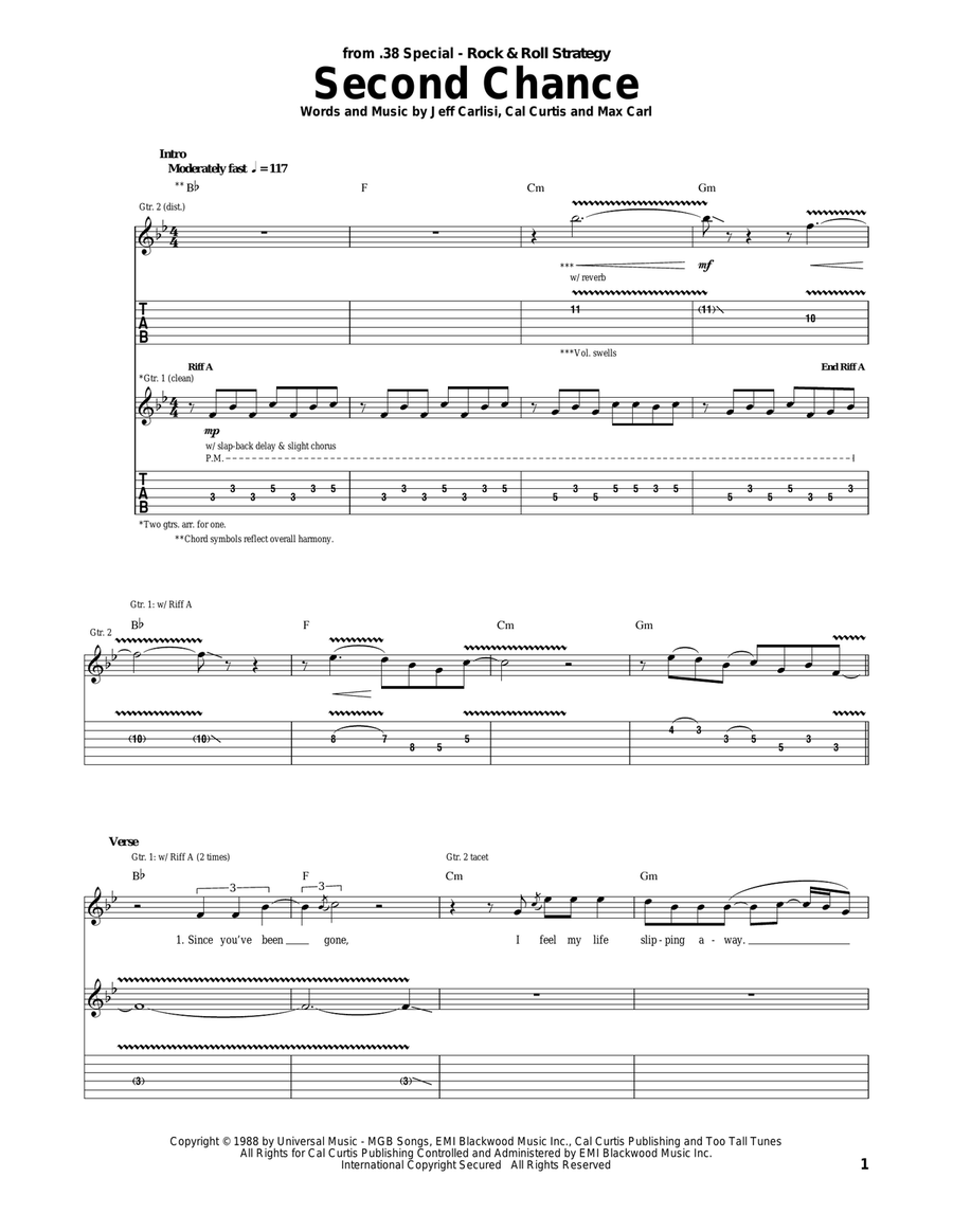 Second Chance Acoustic Guitar scores gallery preview page 1