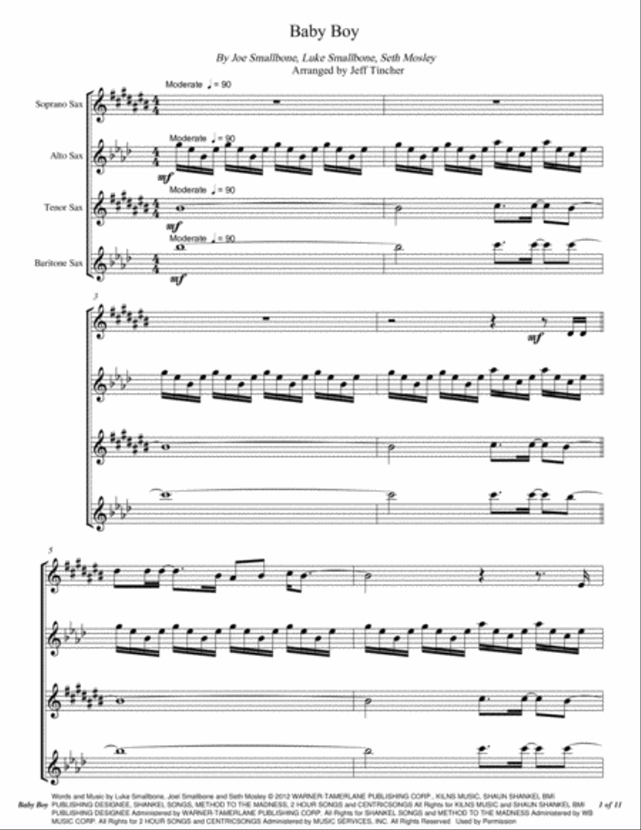 Baby Boy Woodwind Quartet scores gallery preview page 2