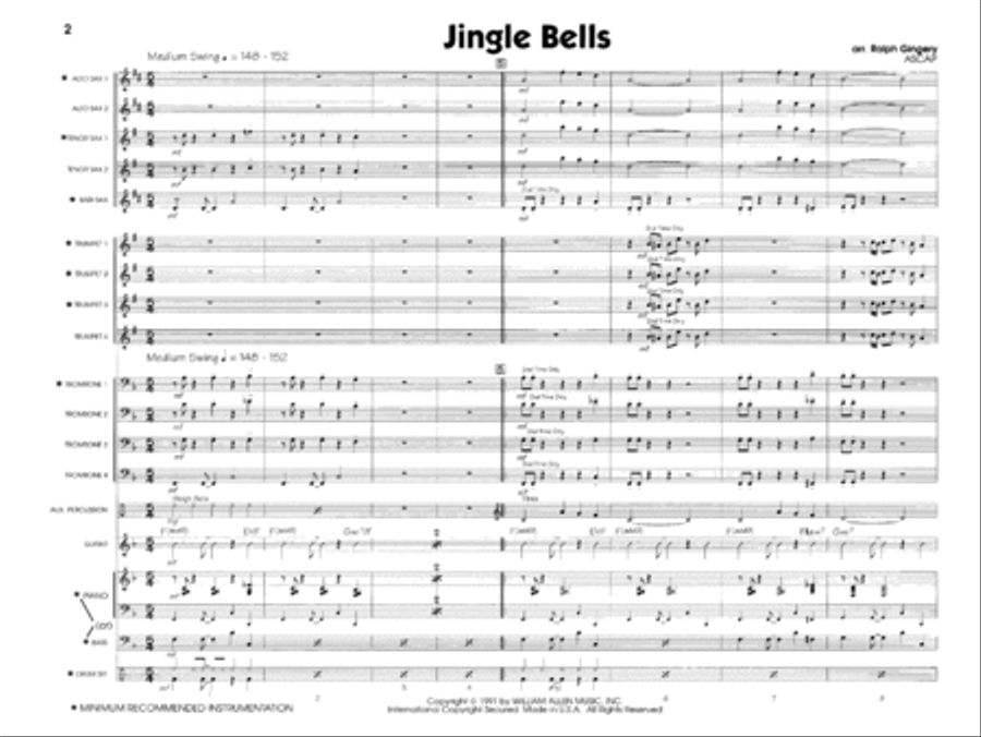 Jingle Bells Jazz Ensemble scores gallery preview page 2