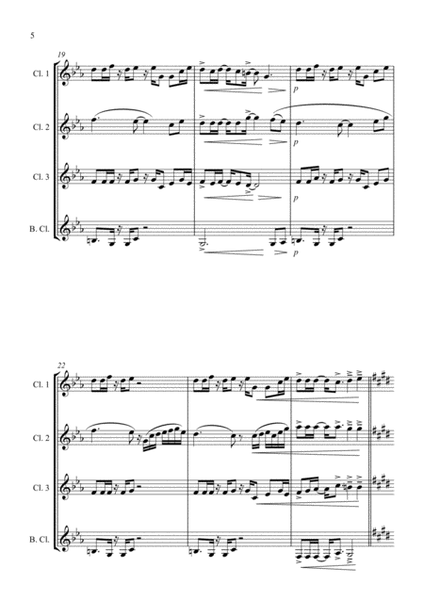 Drunken Sailor - for Clarinet Quartet image number null