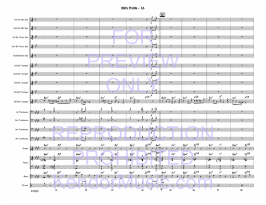 Bill's Thrills Jazz Ensemble scores gallery preview page 17