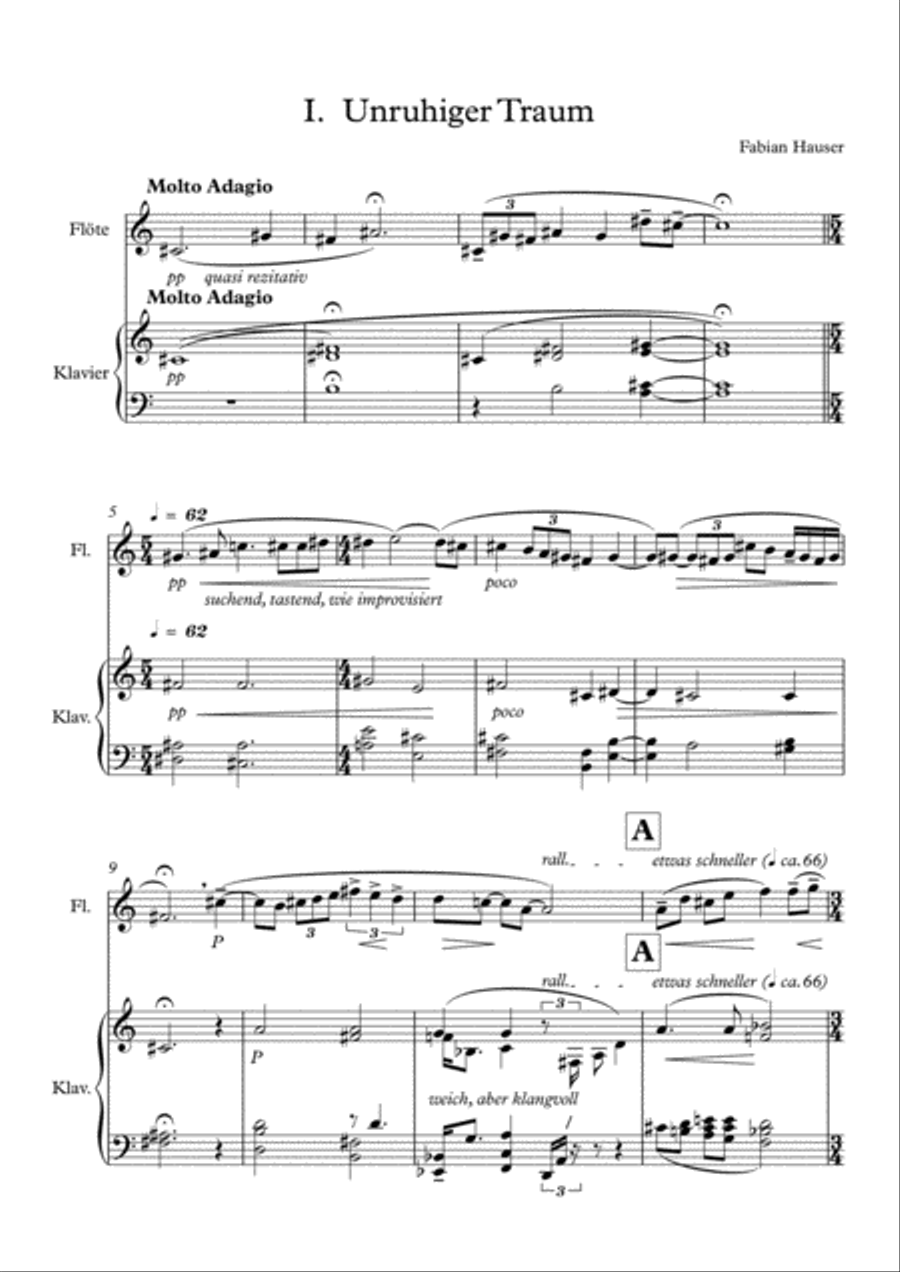 2 Nocturnes for Flute and Piano Flute Solo scores gallery preview page 2