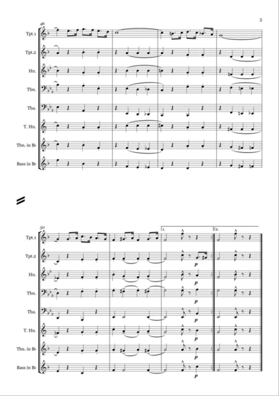 Hitchy Koo Hitchy Koo Brass Ensemble scores gallery preview page 5