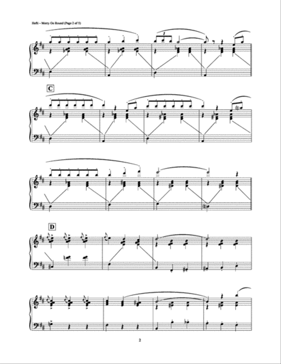 Merry Go Round Piano Solo scores gallery preview page 2