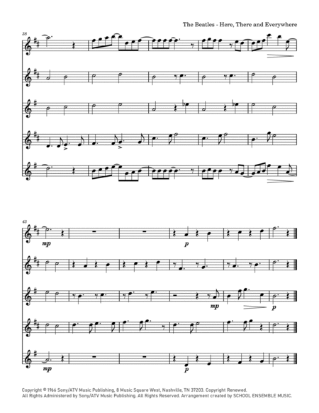 Here, There And Everywhere by George Benson Tenor Saxophone - Digital Sheet Music