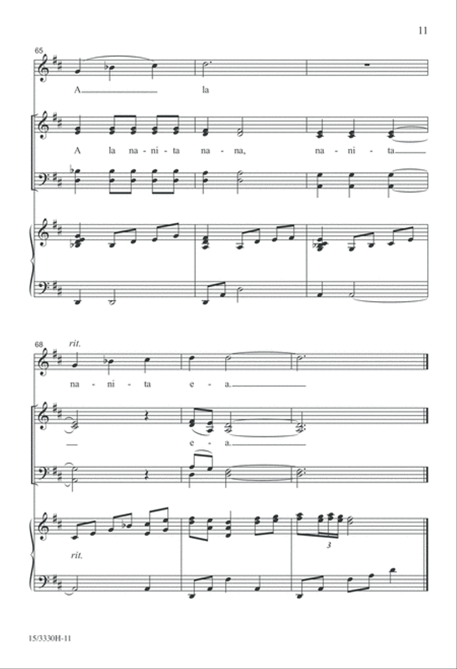 A la Nanita Nana 4-Part scores gallery preview page 11