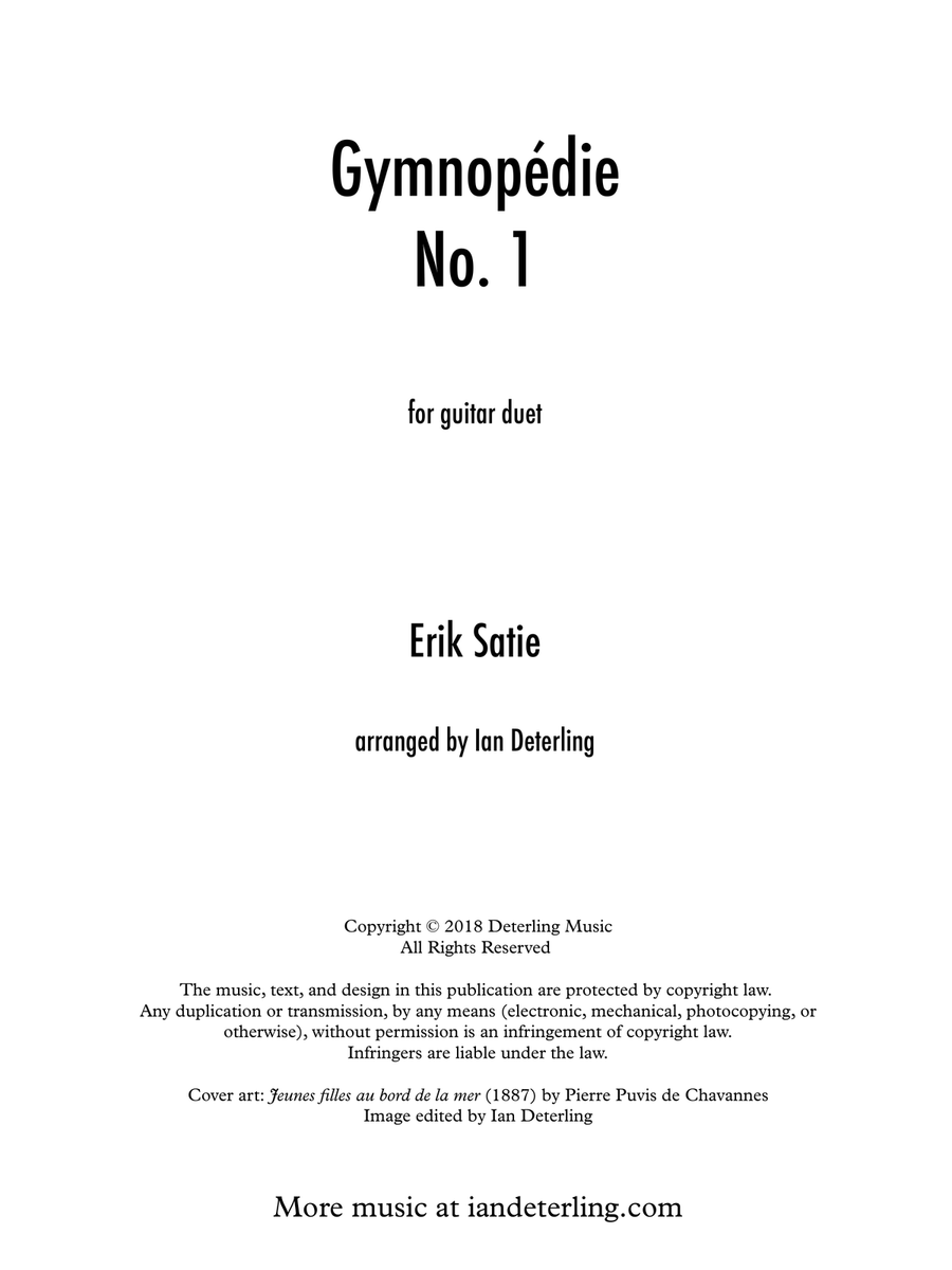 Gymnopédie No. 1 (Guitar Duet) Classical Guitar scores gallery preview page 2