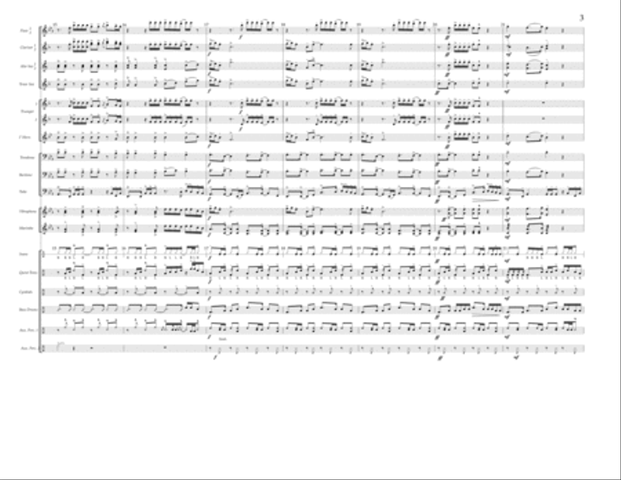 Rude - Full Score Marching Band scores gallery preview page 3