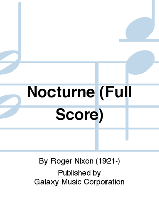 Book cover for Nocturne (Additional Full Score)