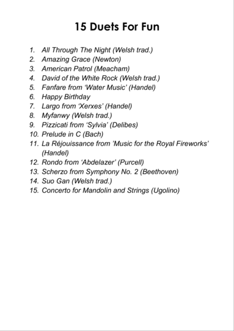 15 Tenor Sax Duets for Fun (popular classics) - various levels Woodwind Duet scores gallery preview page 3