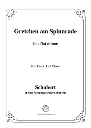 Book cover for Schubert-Gretchen am Spinnrade in e flat minor,for voice and piano
