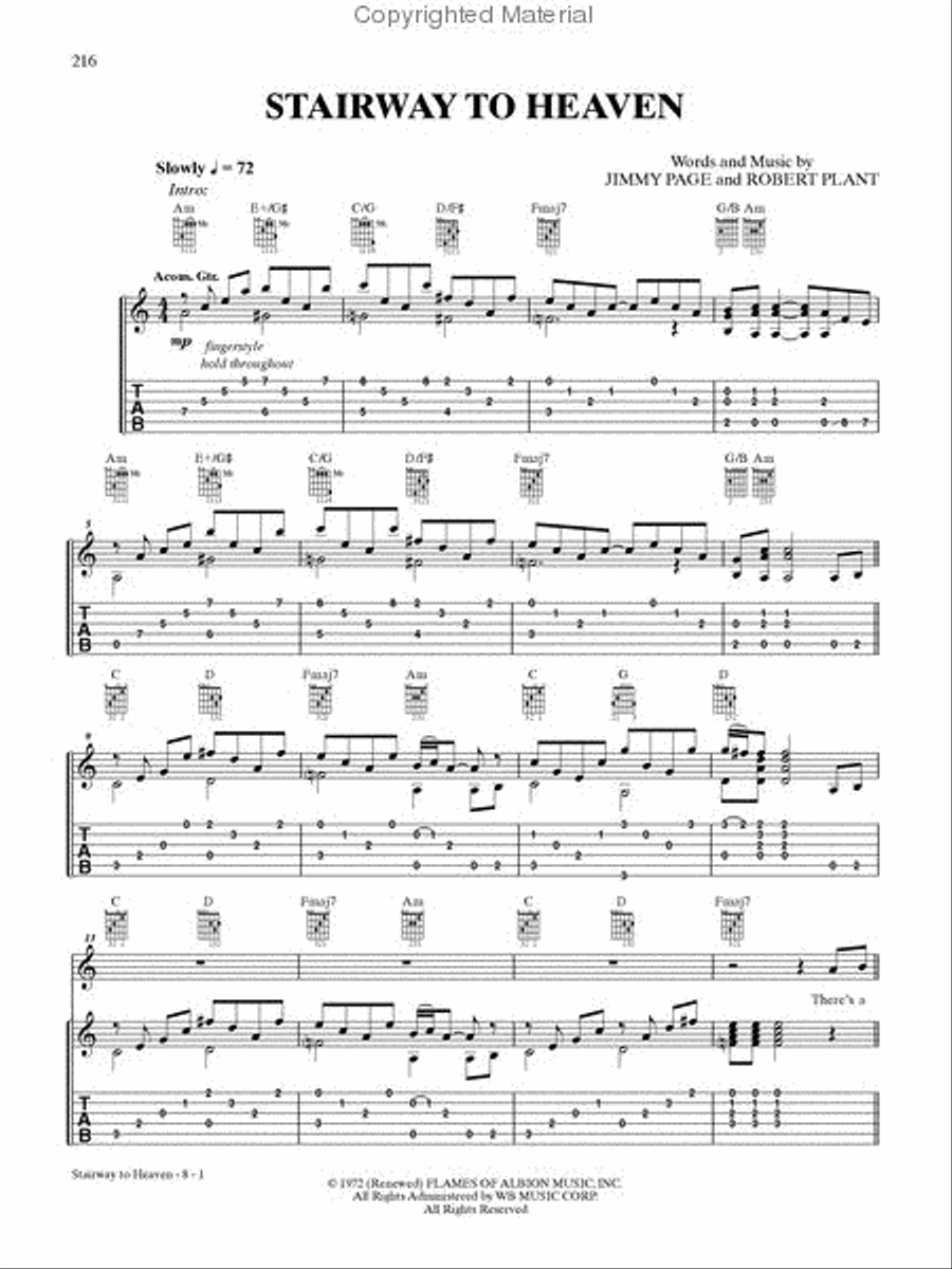 The Big Easy Book of Classic Rock Guitar Electric Guitar scores gallery preview page 2