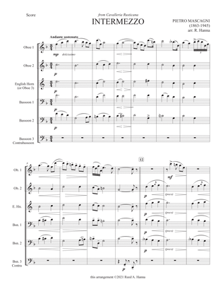 Book cover for Intermezzo from "Cavalleria Rusticana" (Double Reed Ensemble)