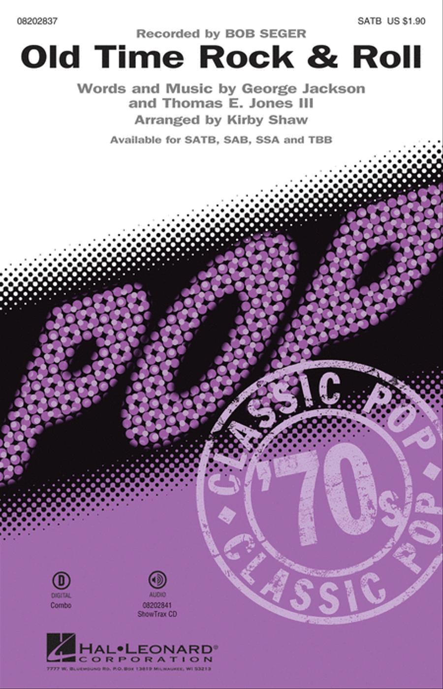Old Time Rock & Roll 4-Part scores gallery preview page 1