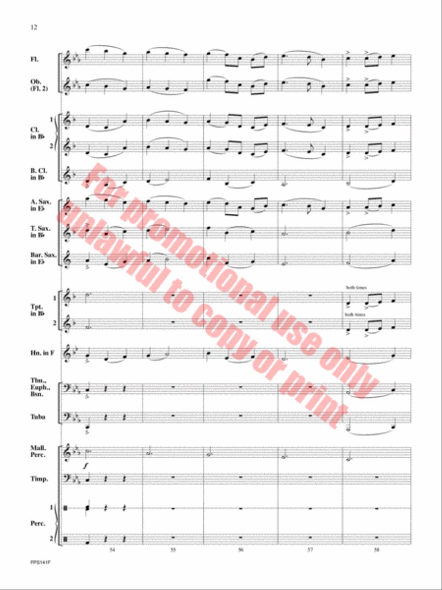 The Lightning Catcher Concert Band scores gallery preview page 13