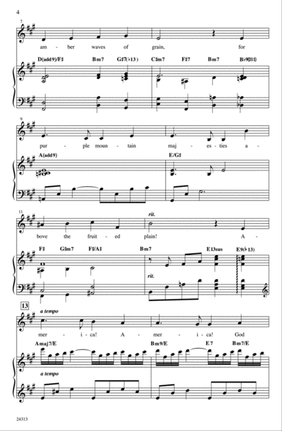 America, the Beautiful Women's Choir scores gallery preview page 4