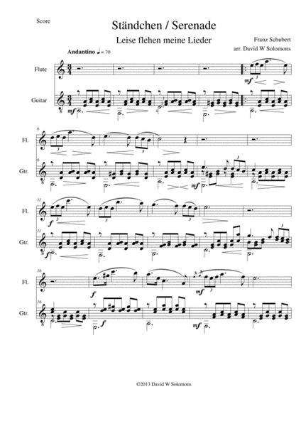 Ständchen (Leise flehen meine Lieder) for flute and guitar image number null