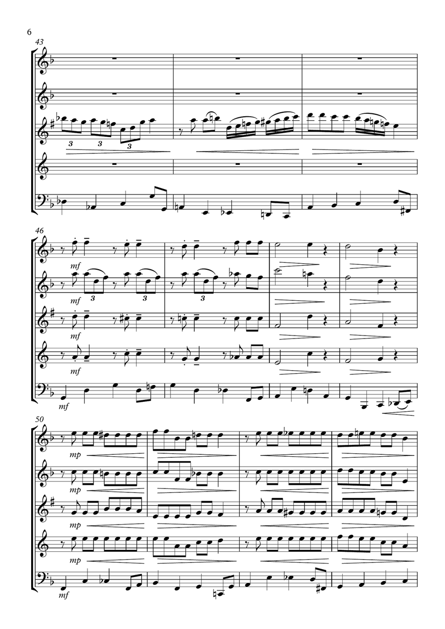 Girl Talk Woodwind Quintet scores gallery preview page 6