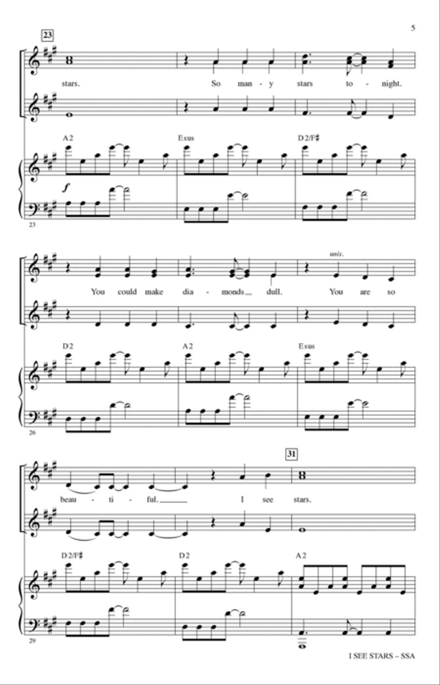I See Stars (from Mean Girls: The Broadway Musical) (arr. Mark Brymer) SSA scores gallery preview page 4