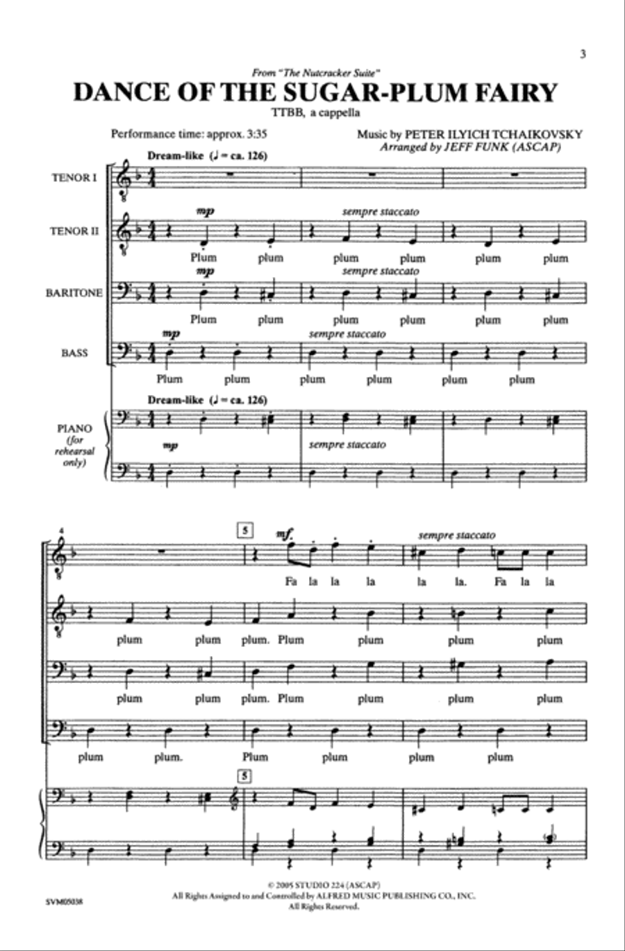 Dance of the Sugar-Plum Fairy Men's Choir scores gallery preview page 2