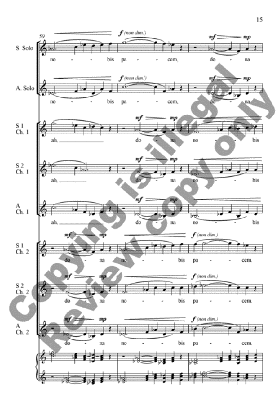 Dona nobis pacem SSA scores gallery preview page 34