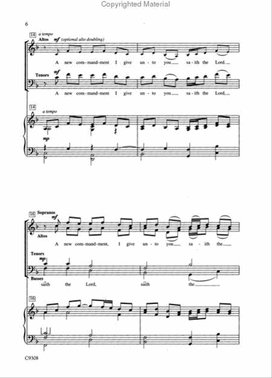 A New Commandment 4-Part scores gallery preview page 3