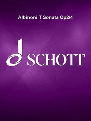 Book cover for Albinoni T Sonata Op2/4