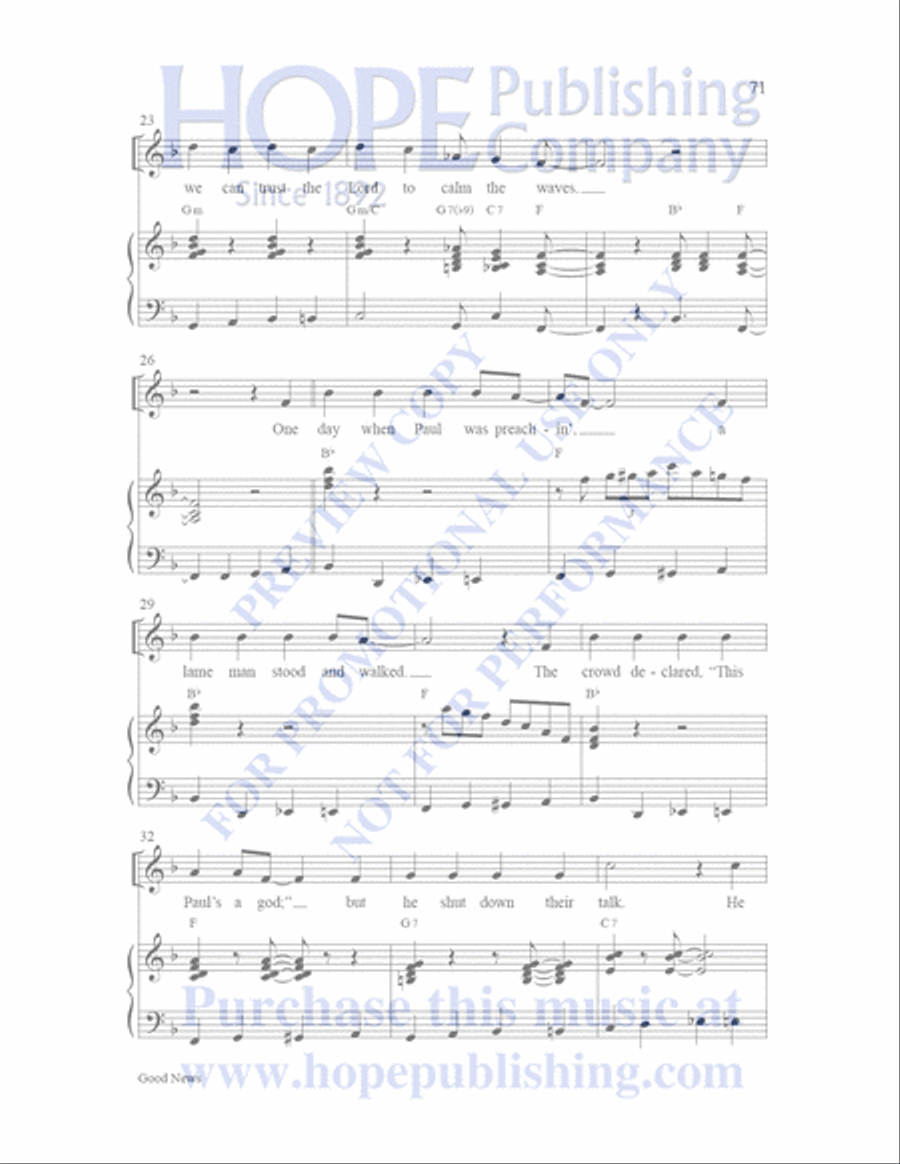 Sailor's Bible Children's Choir scores gallery preview page 72
